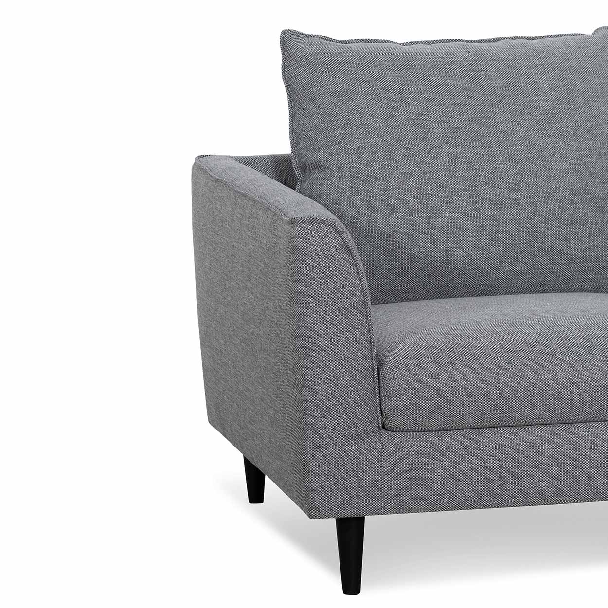 AaronO Fabric Armchair - Graphite Grey with Black Leg-6