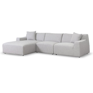 Alice 3 Seater Left Chaise Sofa - Passive Grey-0