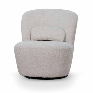 Ethan Swivel Lounge Chair - Ivory Teddy-0