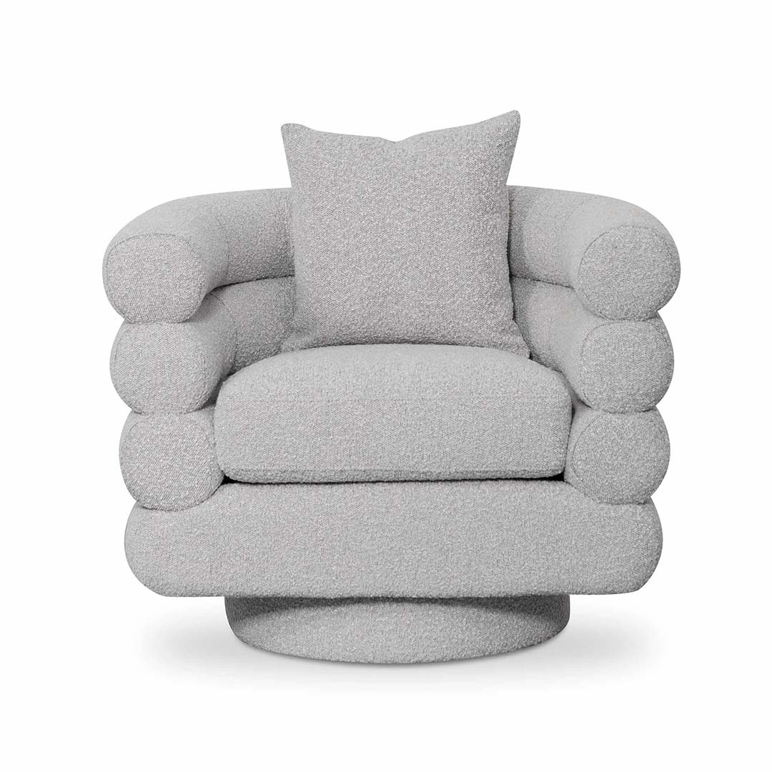 Wendy Armchair - Ash Grey Boucle-1