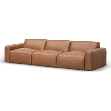 DianaO 4 Seater Sofa - Caramel Brown Leather-0
