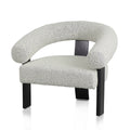 Xavier Pepper Boucle Armchair - Black Legs-0