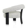 Xavier Pepper Boucle Armchair - Black Legs-6