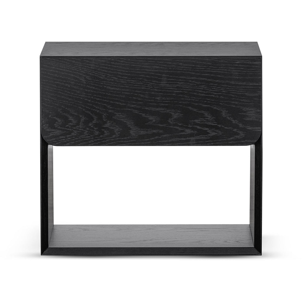 Jack Oak Bedside Table - Black-0