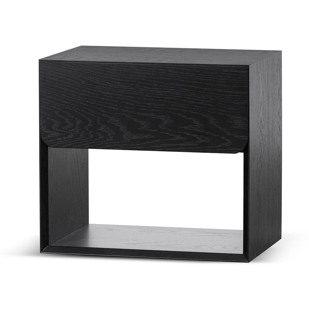 Jack Oak Bedside Table - Black-0