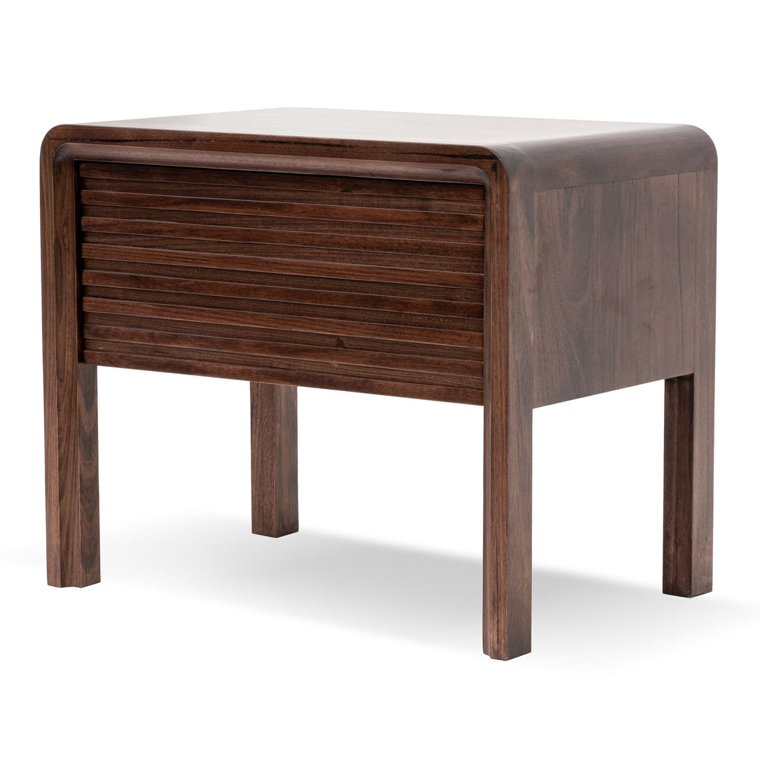 Victor Single Drawer Bedside Table - Walnut-0