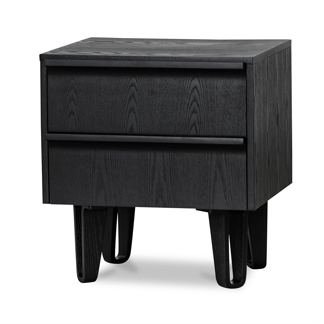 Bob Bedside Table - Full Black-0