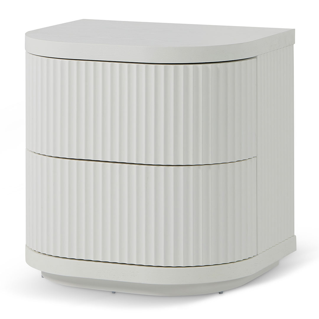 Fiona Bedside Table - Full White-0