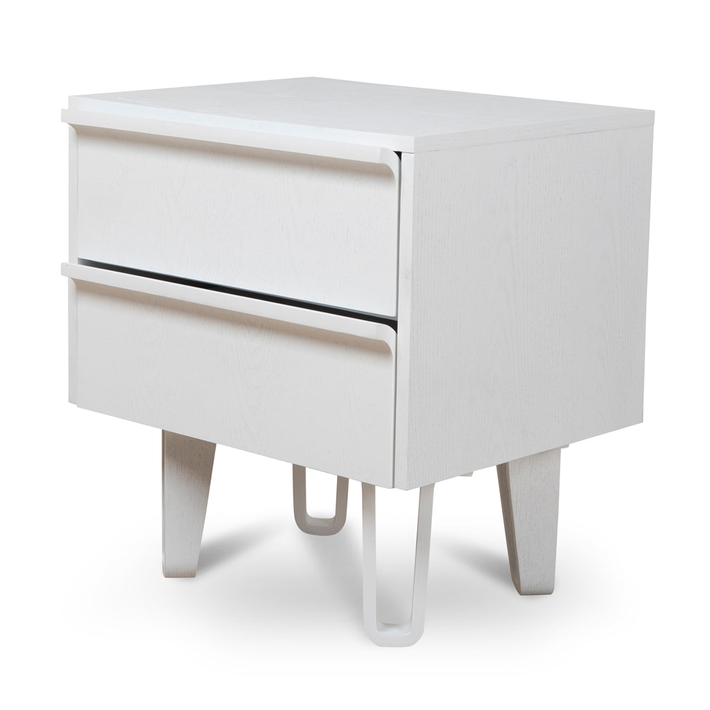 Samuel Bedside Table - Full White-0