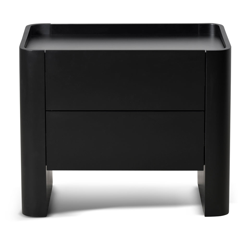 Uma Bedside Table - Matte Black-0