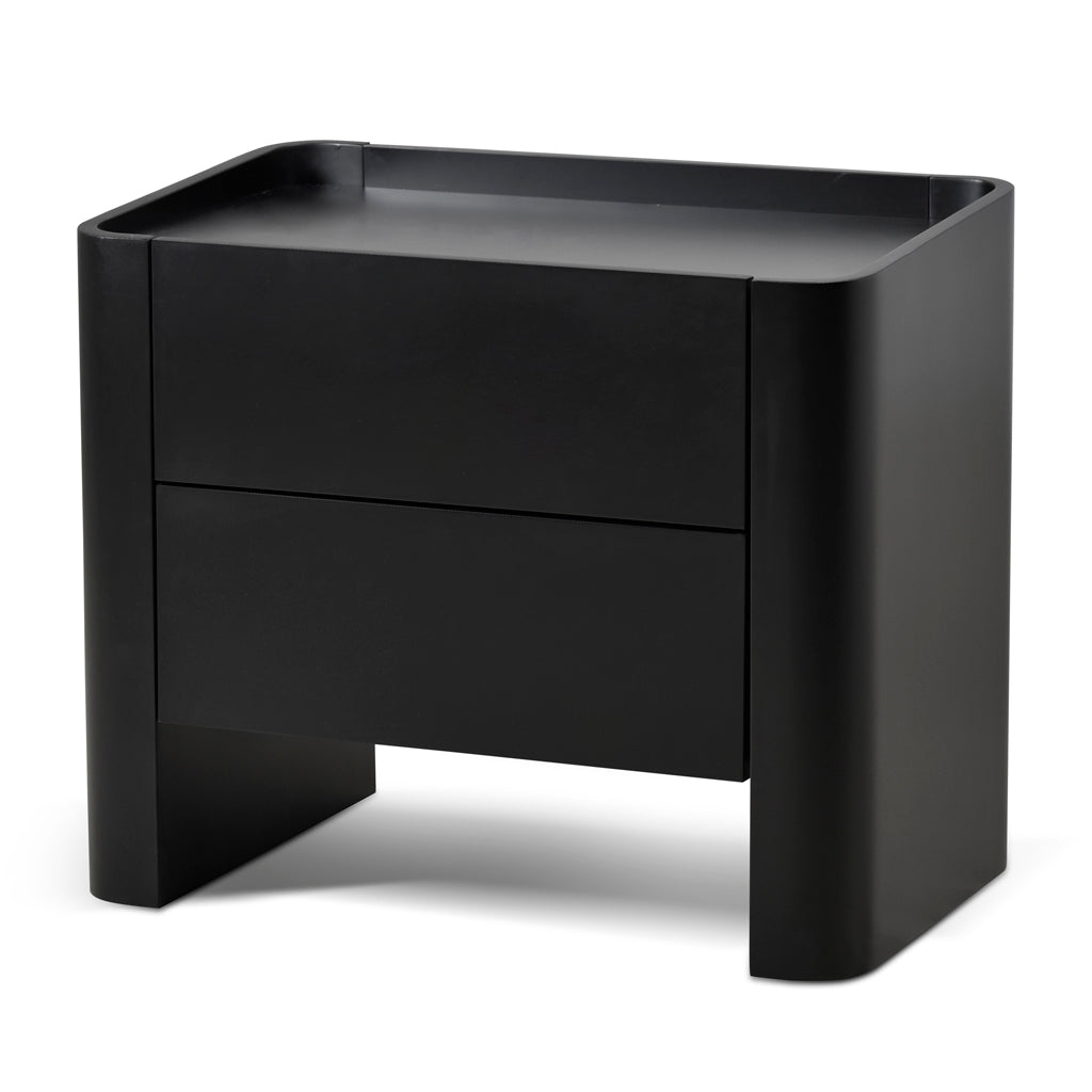 Uma Bedside Table - Matte Black-0