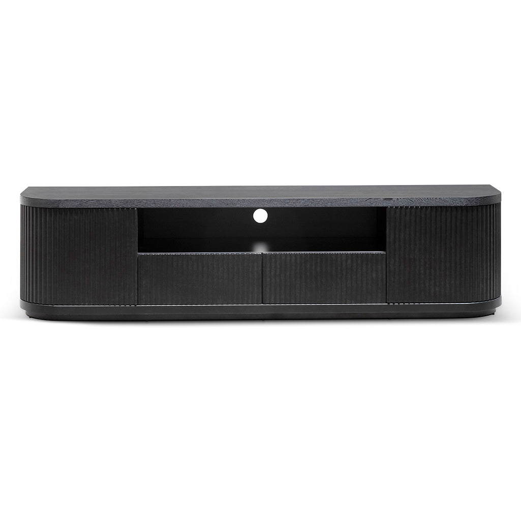Nora 2m Veneer Top Entertainment TV Unit - Full Black-0
