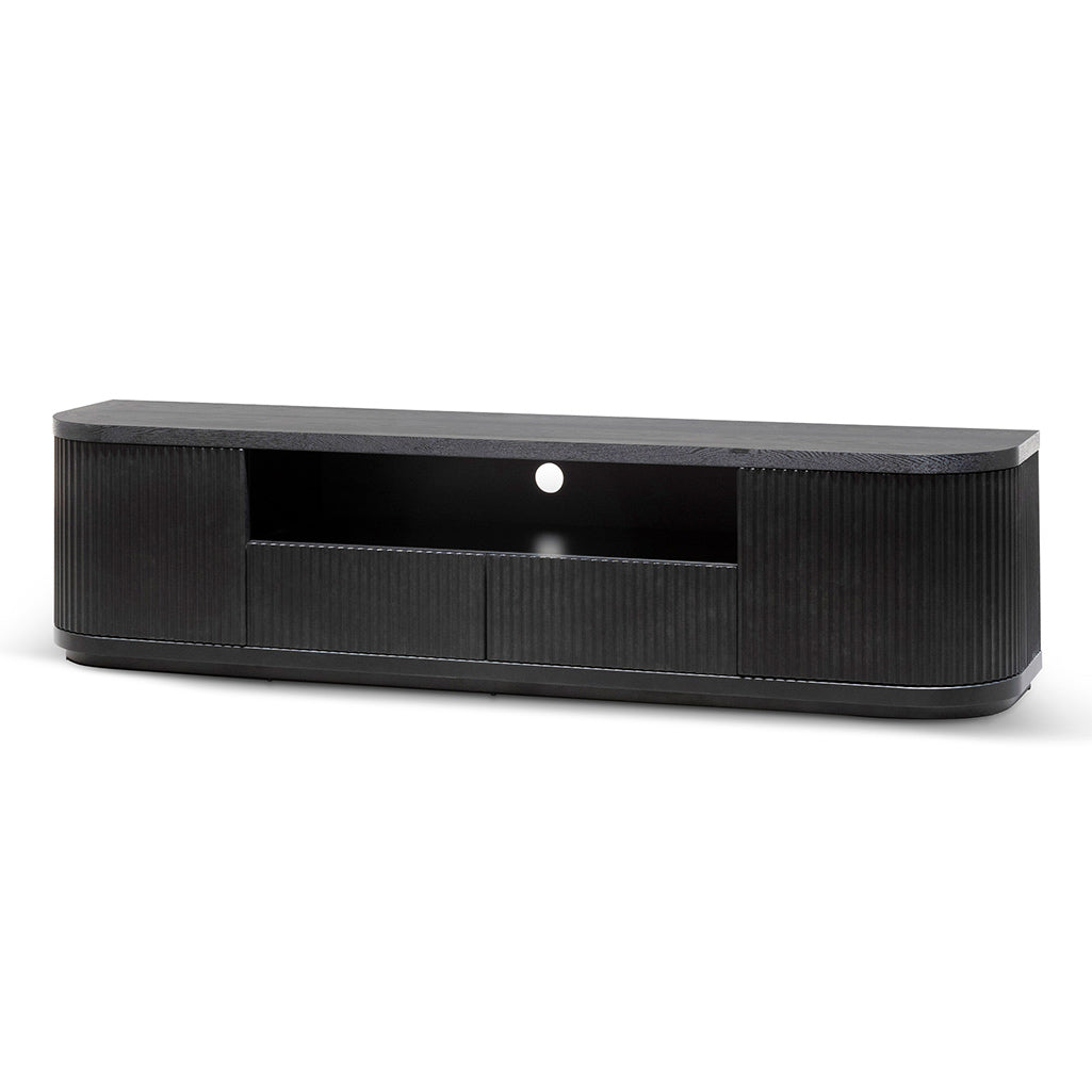 Nora 2m Veneer Top Entertainment TV Unit - Full Black-0