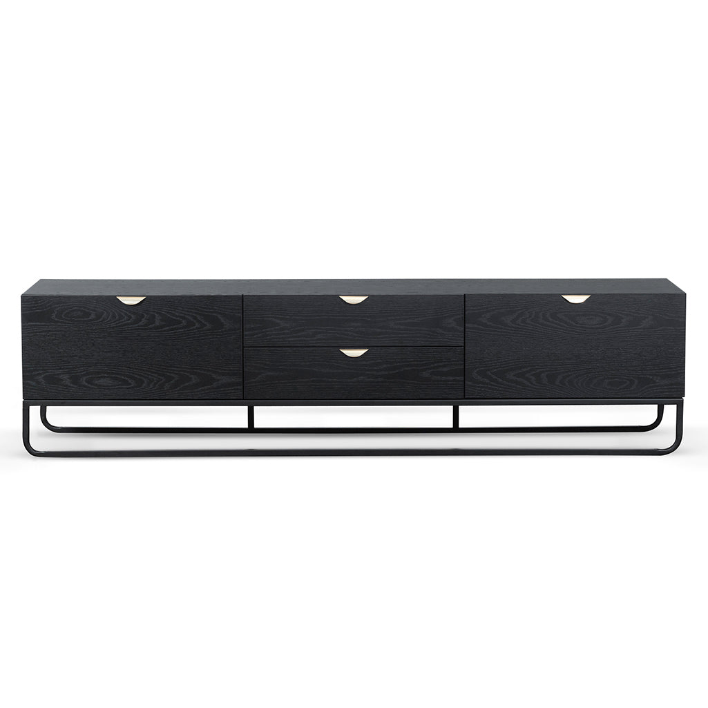 Xavier 2m Wooden TV Entertainment Unit - Black-0