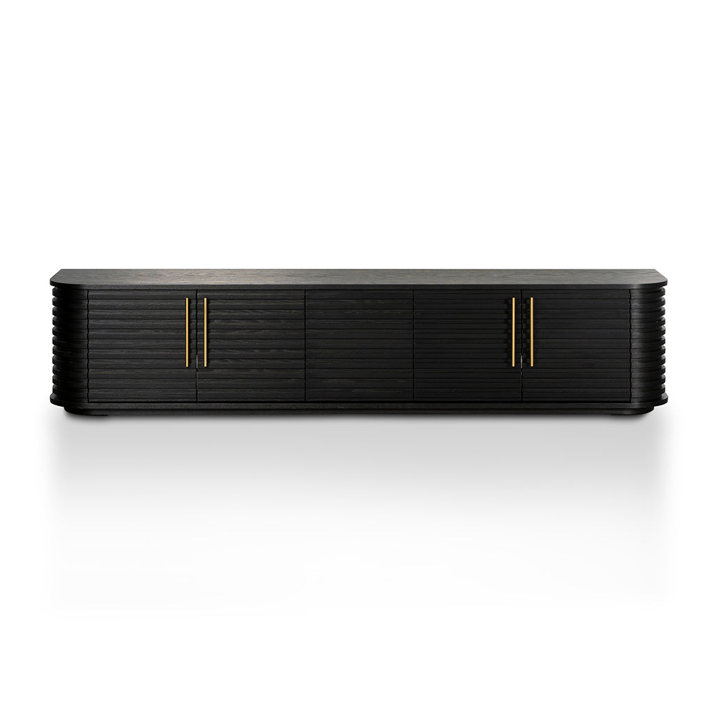 Sarah 2.3m TV Entertainment Unit - Textured Espresso Black-0