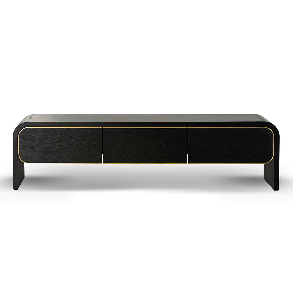 Taylor 2m TV Entertainment Unit - Textured Espresso Black-0