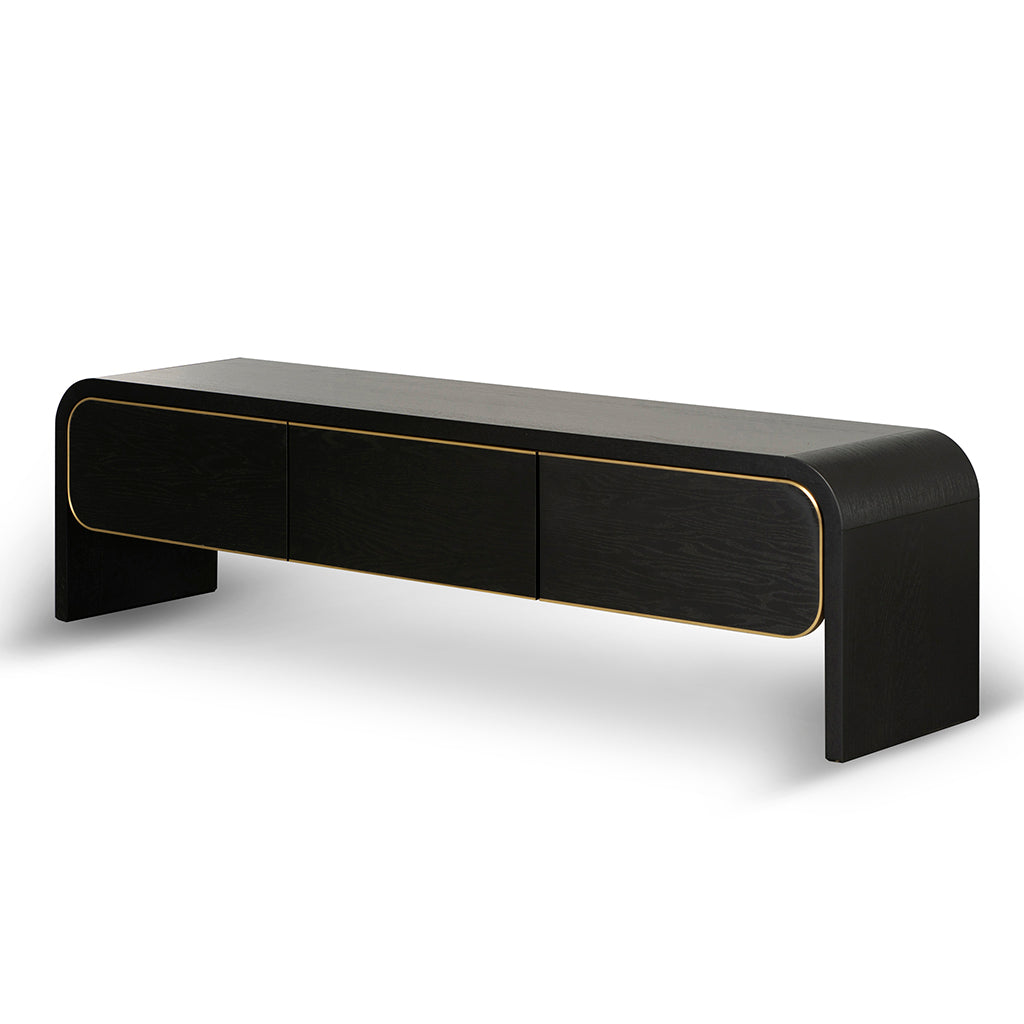Taylor 2m TV Entertainment Unit - Textured Espresso Black-0