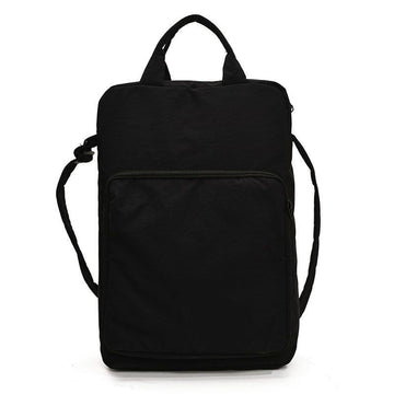 Black Simple Laptop Bag, Handheld & Crossbody Dual-use