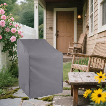Garden Chair Cover, Waterproof Stackable Chair Cover, Cold Resistant, UV Protection for Grey Garden Chairs