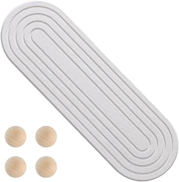 Diatomaceous Earth Soap Tray, Quick Drying Absorbent Sink Organizer for Soap Sponge Bathroom Kitchen Countertop, White