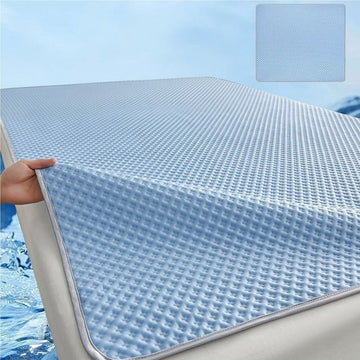 Cooling Mattress Pad, Ice Silk Cooling Mat, Breathable Summer Sleeping Mat for Home Use, Soft Cooling Bed Mat for Hot Sleepers, Dormitory Cooling Mattress Topper