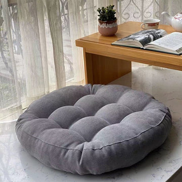 Round Floor Seat Pillows Cushions , Soft Thicken Yoga Meditation Cushion Pouf Tufted Corduroy Tatami