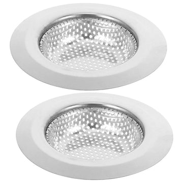 2-Pack Stainless Steel Kitchen Sink Strainers with Plated Drain Basket Filters