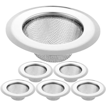6-Pack Stainless Steel Sink Drain Strainers for Food , Kitchen Sink Filters with Practical Design