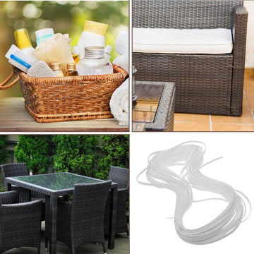 White PE Rattan Weaving Material for Chair Repair, Furniture Restoration and Craft Projects