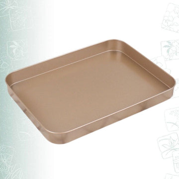 Golden Rectangular Cake Pan Non Stick Carbon Steel Bakeware for Baking and Kitchen