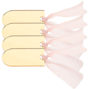 4 Pcs Reserved Seat Sign Business Cards Hanging Blank Wedding Chair Decoration Acrylic