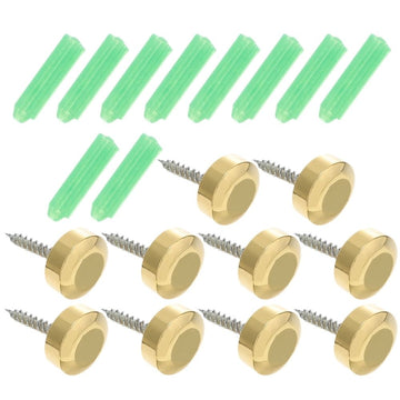 10Pcs Mirror Screws Fasteners in Golden for Glass Signs Acrylic Photo Frames and Panels