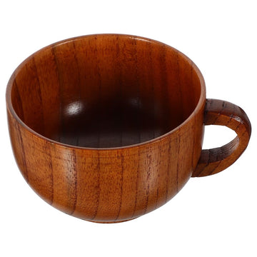 Wood Coffee Cup for Home Use with Smooth Finish and Comfortable Handle