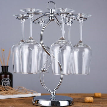 Wine & glass racks under $15,Countertop Wine Glass Holder Wine Glass Holder With 6 Hooks Countertop Freestanding Stemware Drying Rack Tabletop Glasses Display Stand For Home And Bar Sto