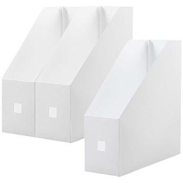 3 Pcs Bookshelves File Rack Storage Box Magazine Holder