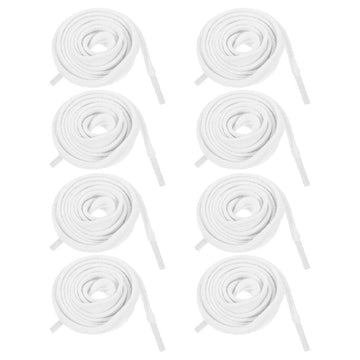4Pairs White Flat Shoelaces for Running Casual Shoes Sturdy and Fashionable