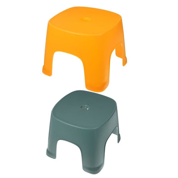 2Pcs Household Plastic Foot Stool with Nonslip Design Versatile Toilet Stepping Stool