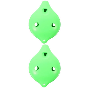 Portable Resin Ocarina, Green, Beginner and Adult Use, Durable and Practical, 2Pcs