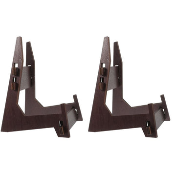 Elegant Coffee Wood Stand for Photos Plates Rustic Design Home