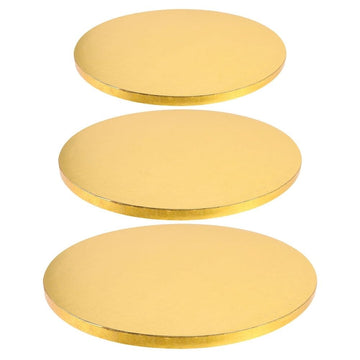 Cake Board Golden 3Pcs 12X12X0.5In