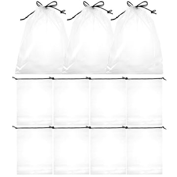 14Pcs Transparent Drawstring Shoe Bags Large Capacity Travel Shoe Organizer