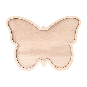 Wooden Food Serving Platter Tray, Butterfly Charcuterie Board, Vegetable Fruit Cake Cookies Dish for Entertaining, Breakfast, Coffee Table, Home Decor
