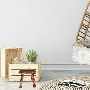 Wood Stool for Home Use Crafted from Solid Wood Multi Color Compact Lightweight and 12.5 x 12.5 x 15 inches