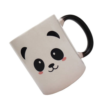 Colour Changing Cup Ceramic Round 1PC For Office Use Black White