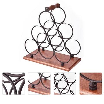 1Pc Coffee Wine Display Rack Iron Stand for Elegant Home Decor
