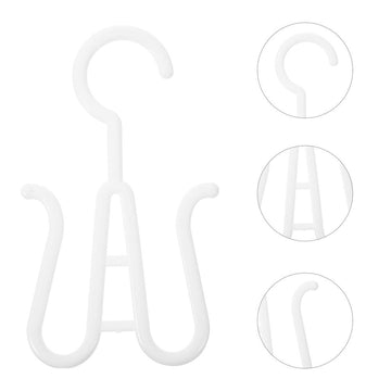 White Plastic Shoe Hooks for Wall-Mounted Boot Rack Organizer, Large Size for Convenient and Easy Shoe Storage