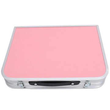 Portable Folding Table with Aluminum Alloy Frame, Sturdy Bed Desk for Outdoor and Indoor Use
