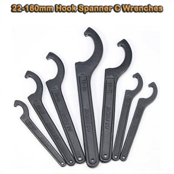 Special Spanner Wrench for Water Meter with Hook Repair Tool Square Black 22MM-160MM