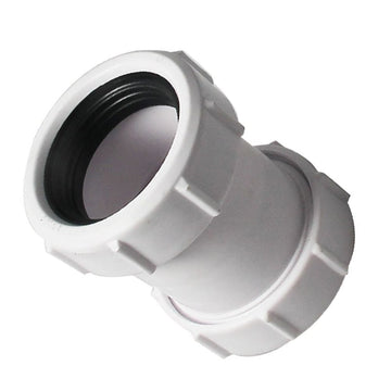 40mm Straight Pipe Connector PVC 1/2" Bath Waste Pipe Join White Black