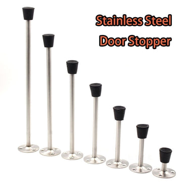Stainless Steel Door Stopper Protection Walls Doors Bedroom Office Silver 300mm